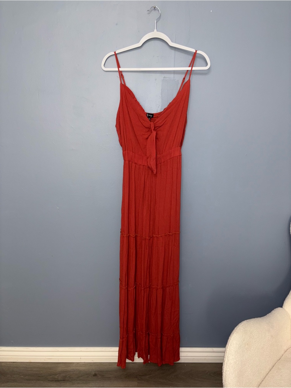 Lily Morgan | Burgundy Front Tie Maxi Dress | Size XL